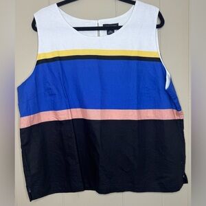 NWT Liz Claiborne Linen Cotton Blend Tank Womens Size XXL